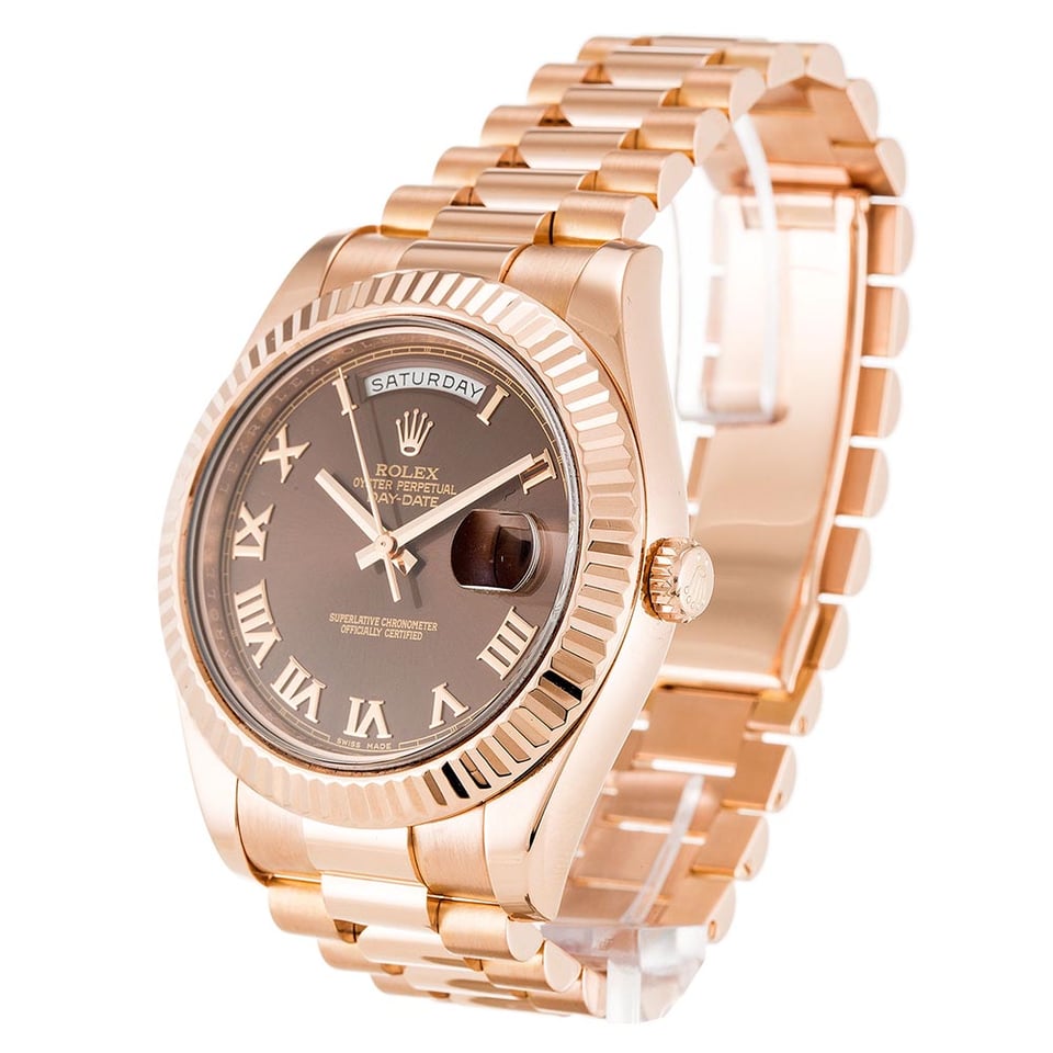 Rolex Day-Date II 41mm Chocolate Dial 218235 view 3