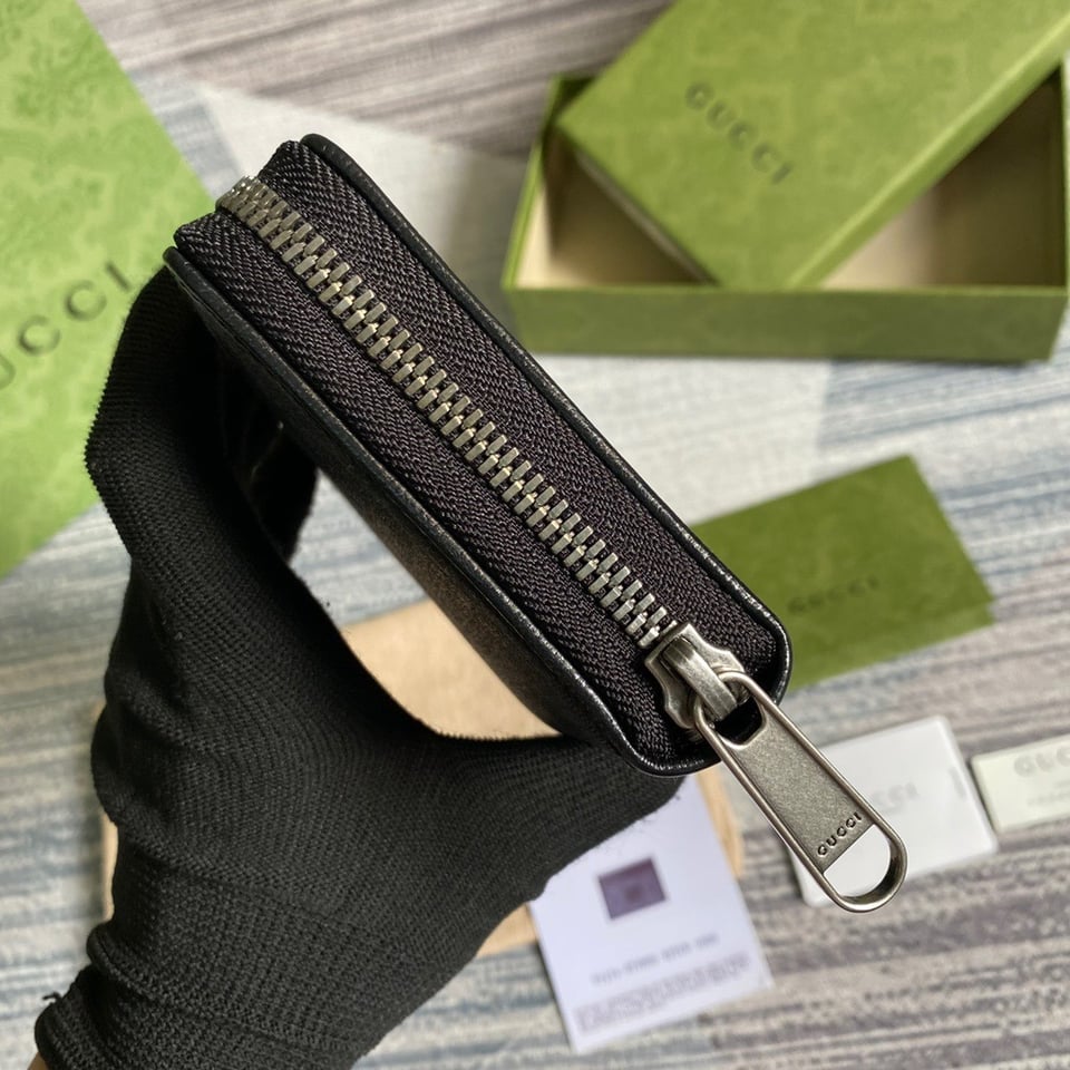 Gucci Ophidia GG Zip Around Wallet With Interlocking G Black 8in/19cm For Men view 6