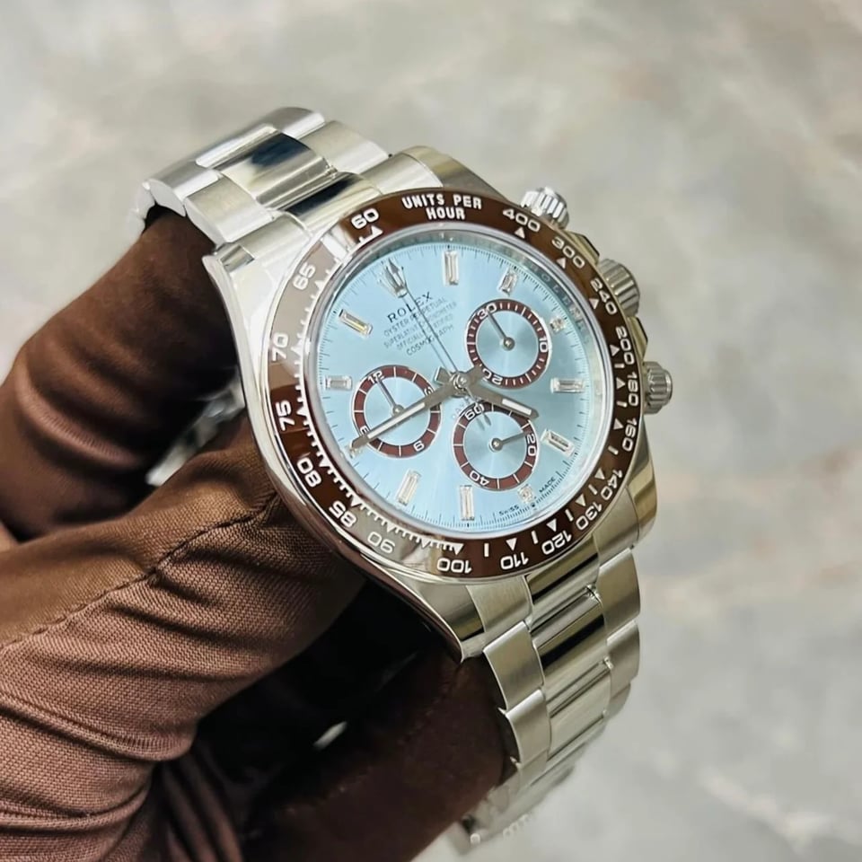 Rolex Daytona 40 mm Ice blue Dial 126506 “Platona” view 5