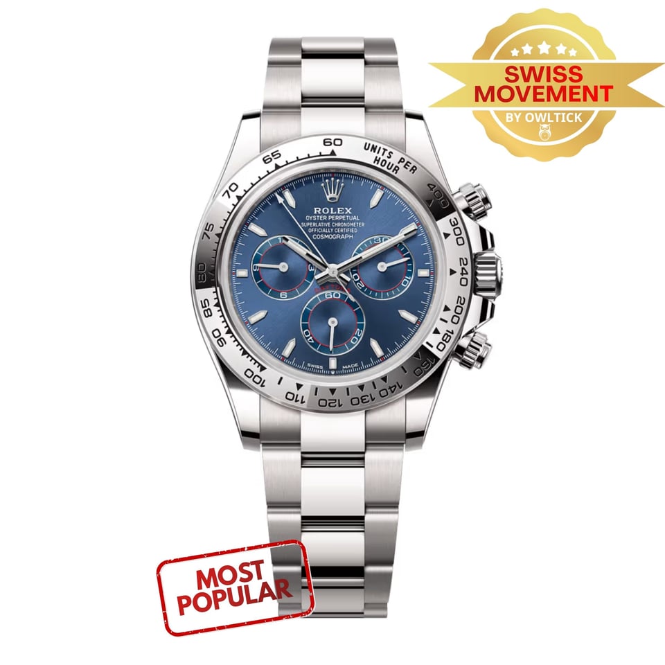 [Super Clone] Rolex Daytona 40mm Bright Blue Dial Oyster 126509
