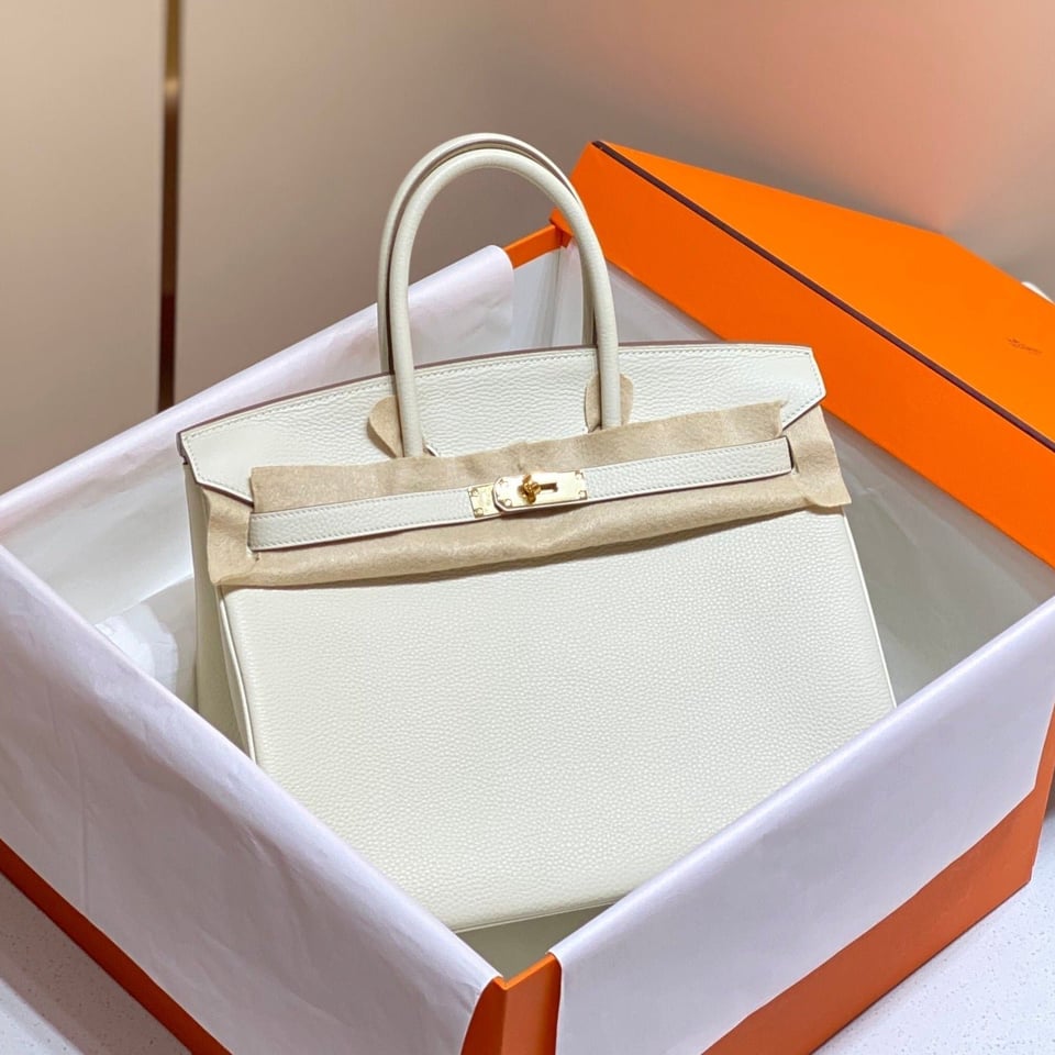Hermes Birkin 35Cm White Togo Leather Gold Hardware view 2
