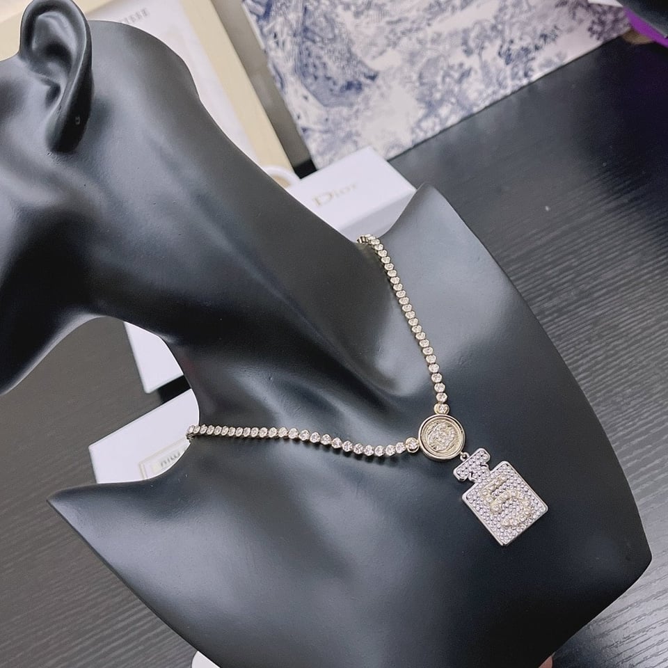 Chanel Resin Crystal Cc No 5 Perfume Bottle Necklace view 7