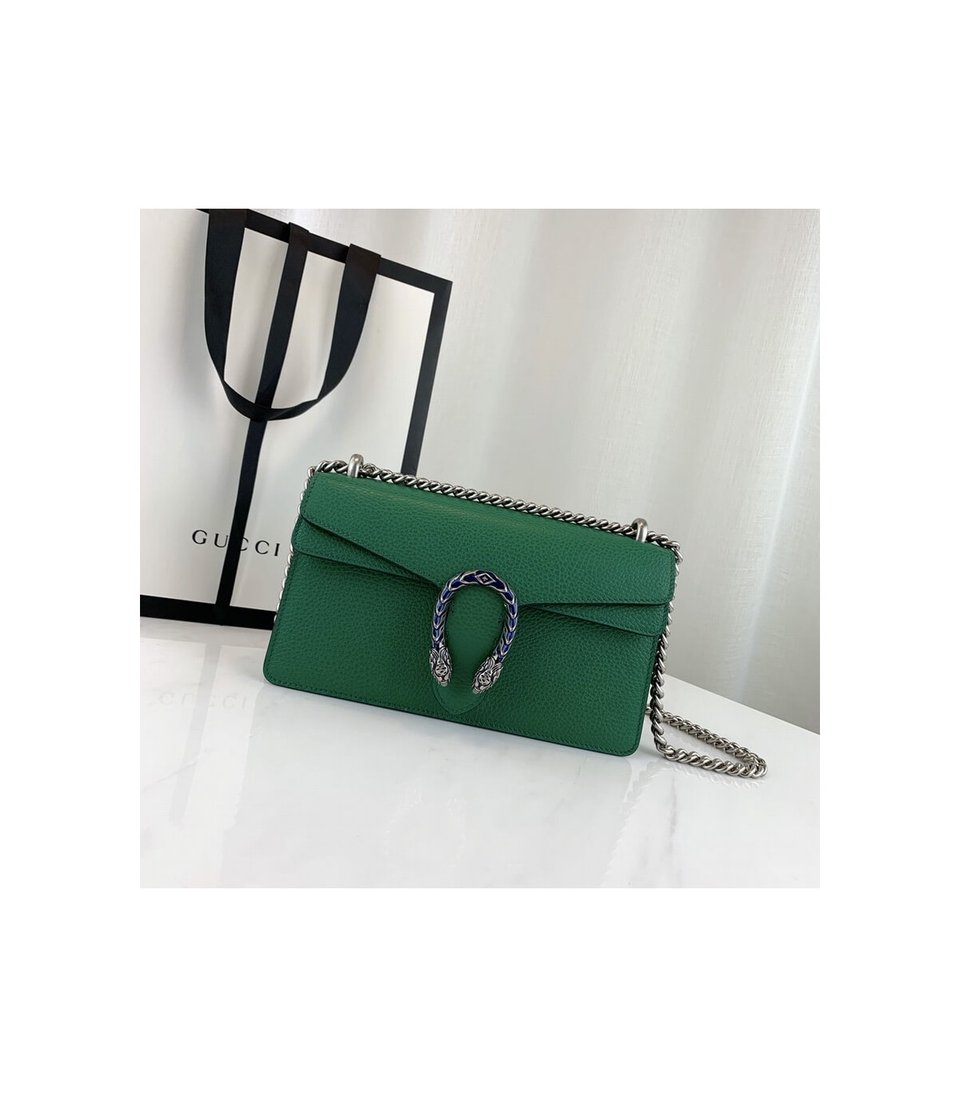 Gucci Dionysus Small Shoulder Bag in Green Leather 25cm view 4