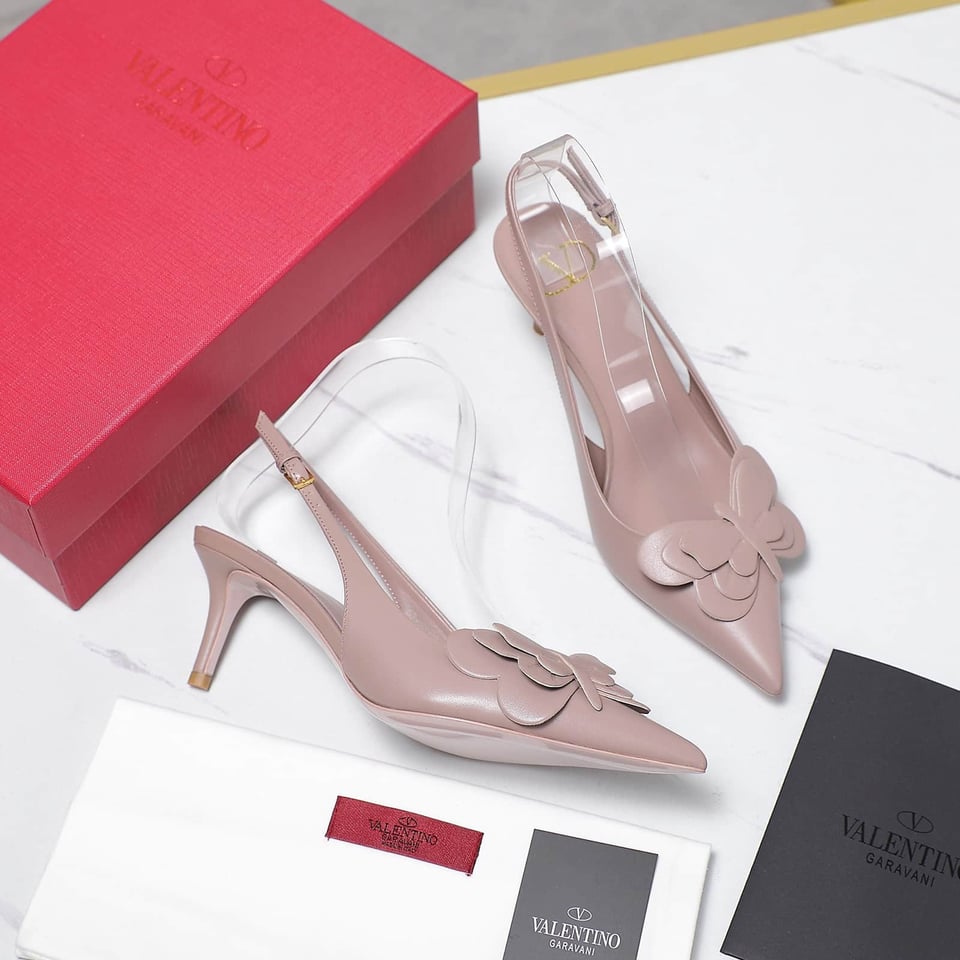 Valentino Garavani Papier Phalène Slingback Pumps Pink view 10