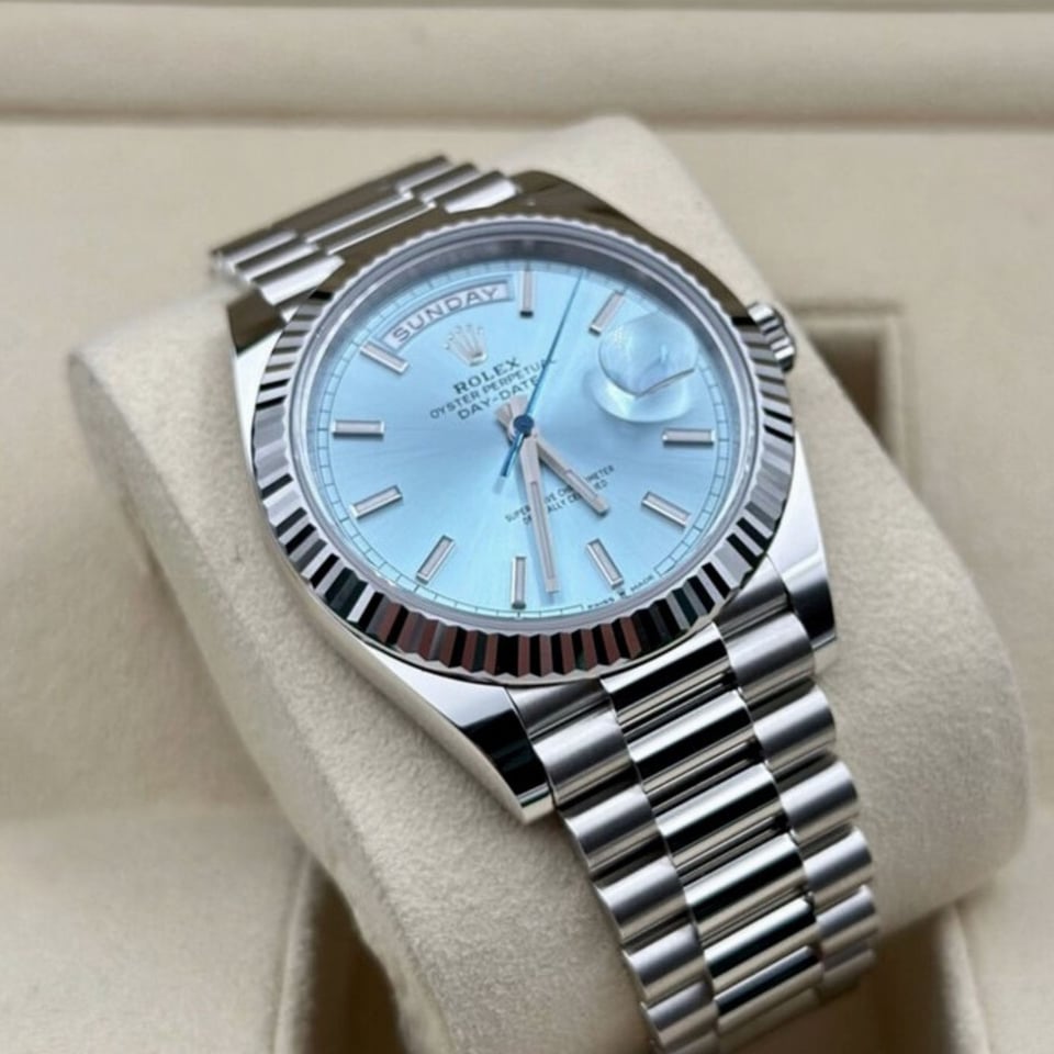[Superclone] Rolex Day-Date 36mm Ice-Blue Dial President 128236 view 3