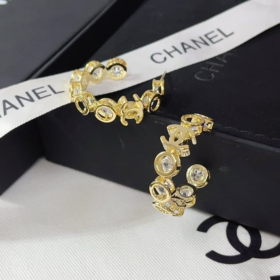 Chanel Earrings Cc Gold view 3