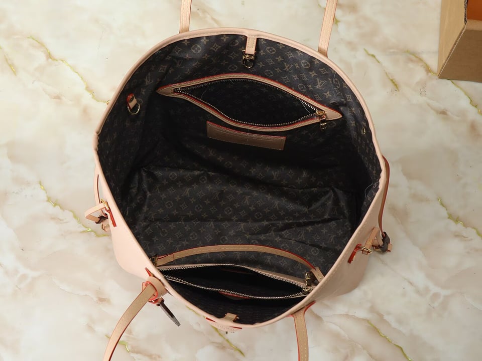 Louis Vuitton Neverfull MM Bag Beige 47cm M27635 view 6