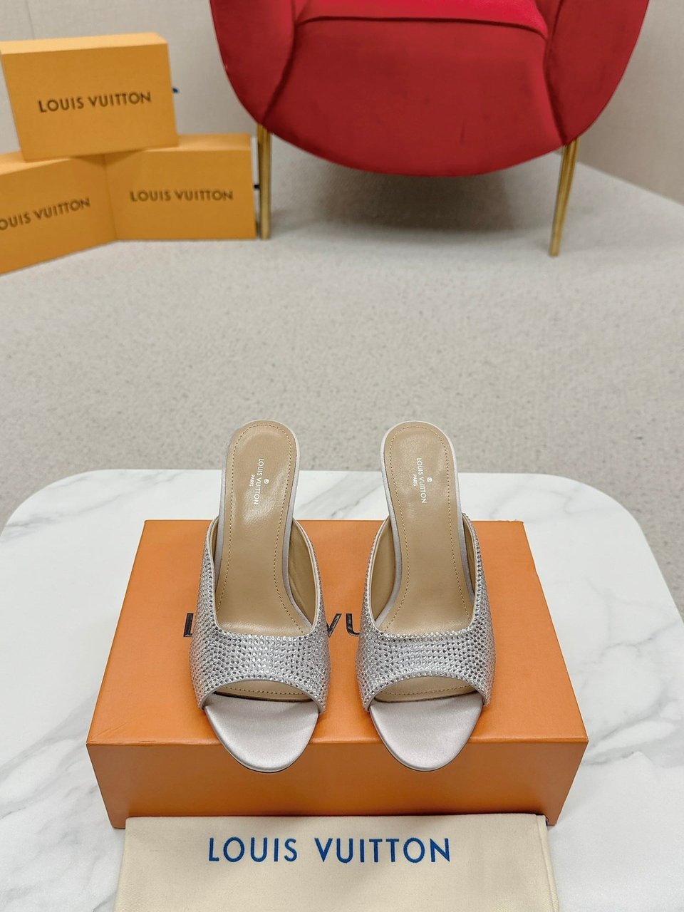 Louis Vuitton Super Mule Silver 1Acj47 view 11