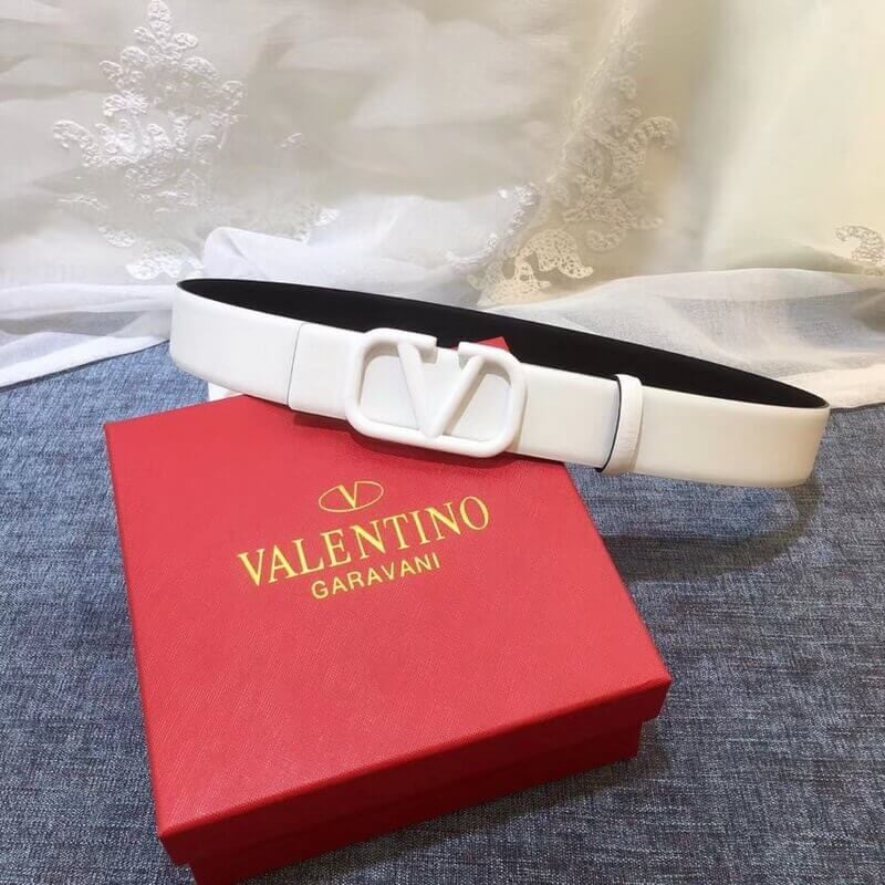 Valentino Reversible Vlogo Belt In Glossy Calfskin 40 mm view 6