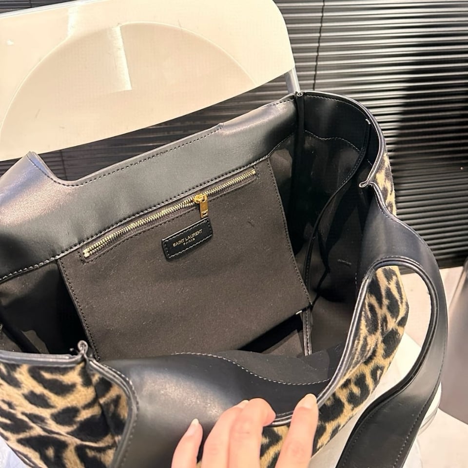 Saint Laurent Le 5 A 7 Bea In Pony Hair Leather Leopard 31Cm view 7
