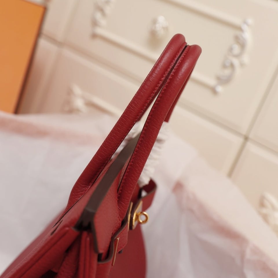 Hermes Birkin Bag 35 Crimson Togo Gold Hardware view 10