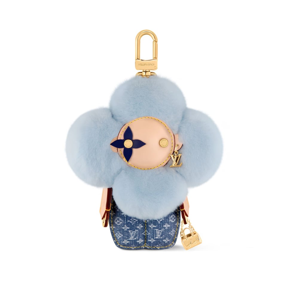 Louis Vuitton Vivienne Fashionista Bag Charm M01741 Blue Calfskin 18cm/7.1in