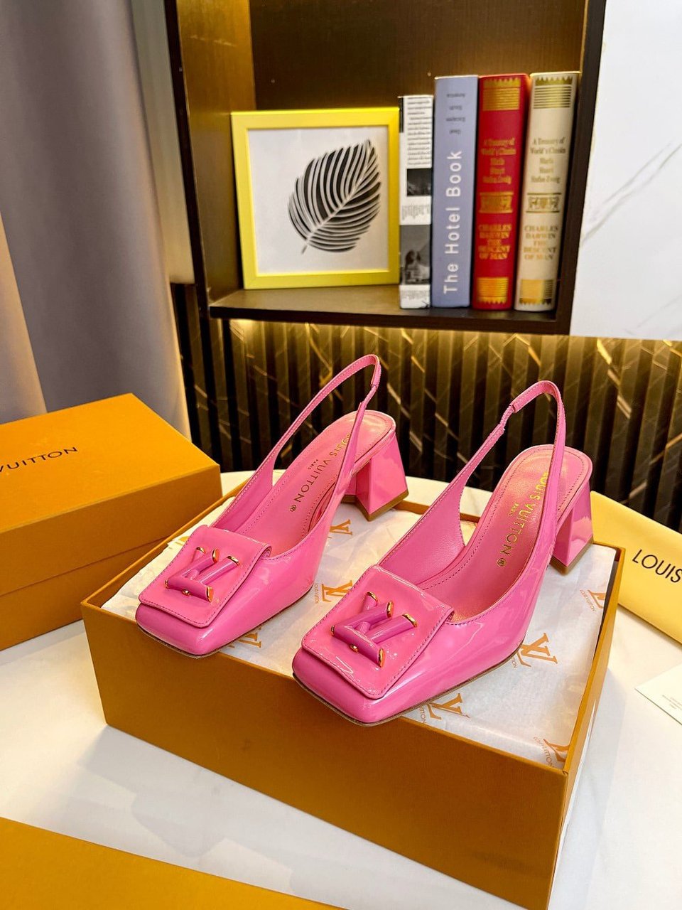 Louis Vuitton Shake Slingback High Heels Pink 1Ab0Wc view 5