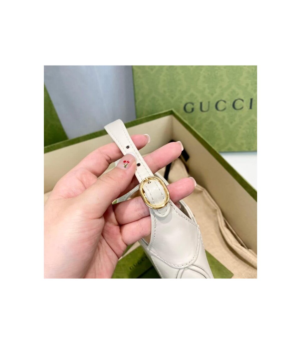 Gucci Jackie 1961 Mini Hobo Bag In White Leather 19cm view 18