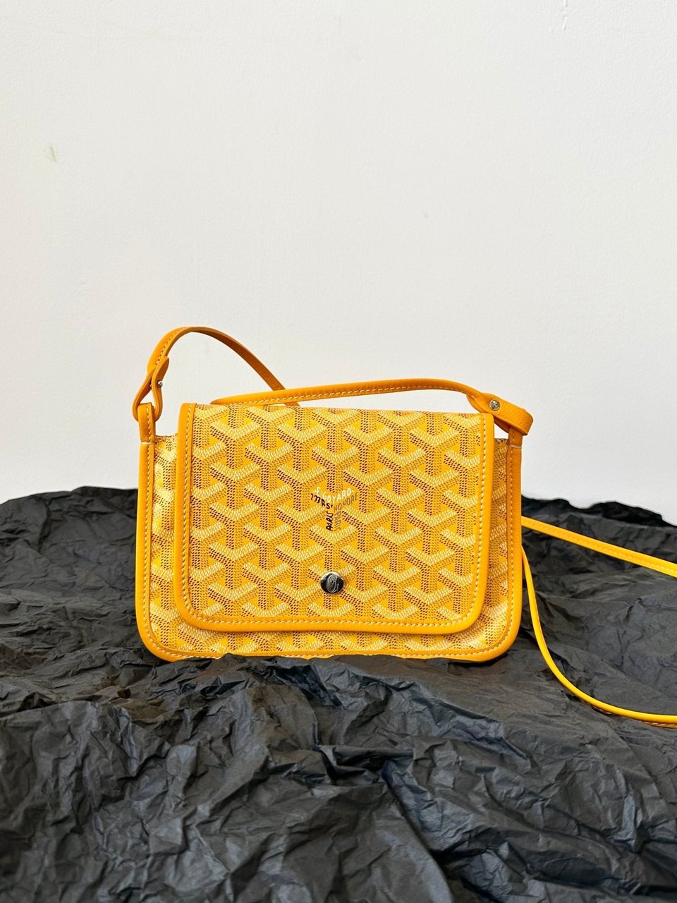 Goyard Plumet Pocket Wallet 20cm Yellow Goyardine Canvas And Lambskin Trim view 4