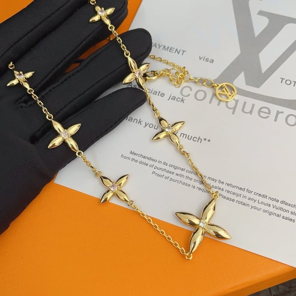 Louis Vuitton Louisette Signature Necklace Gold M01592 view 3