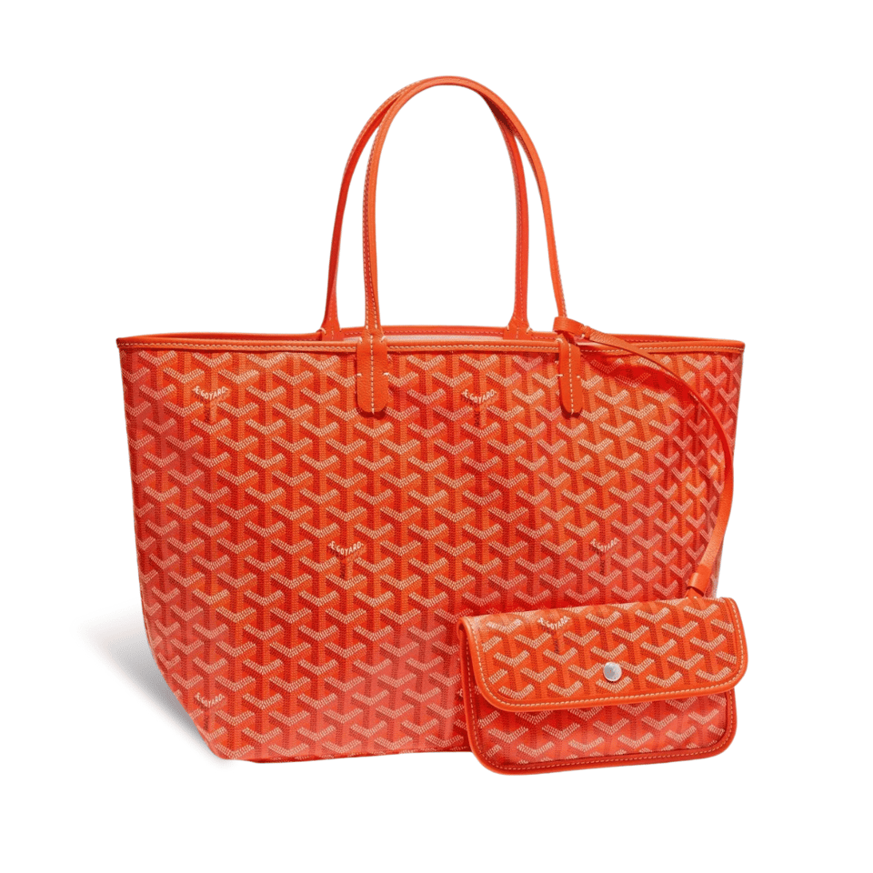 Goyard Saint Louis Gm 40 Orange Canvas Chevroches Calfskin view 2
