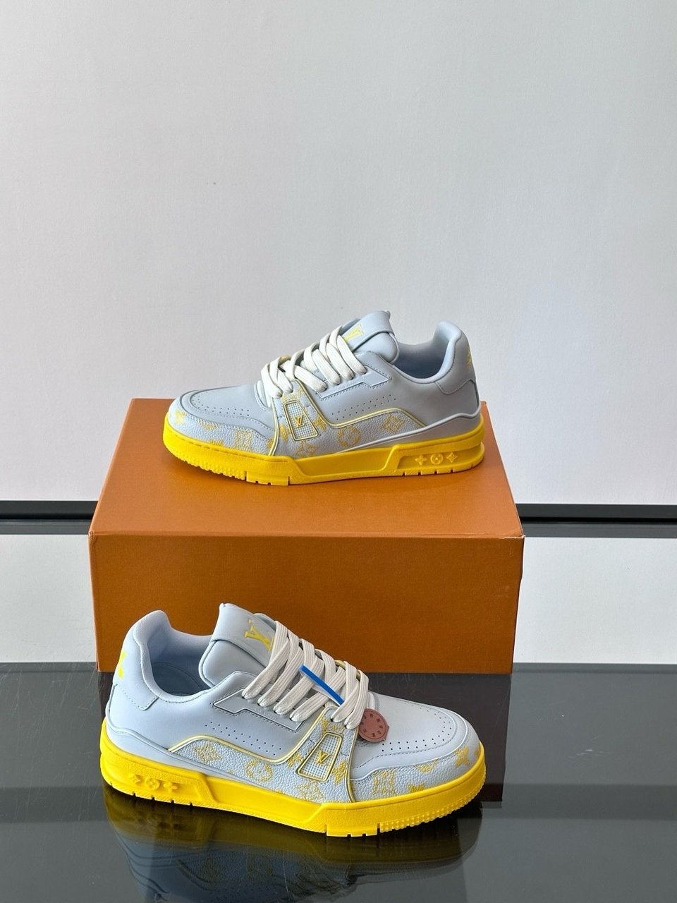 Louis Vuitton LV Trainer Sneaker Yellow for Men 1AHTPN view 17