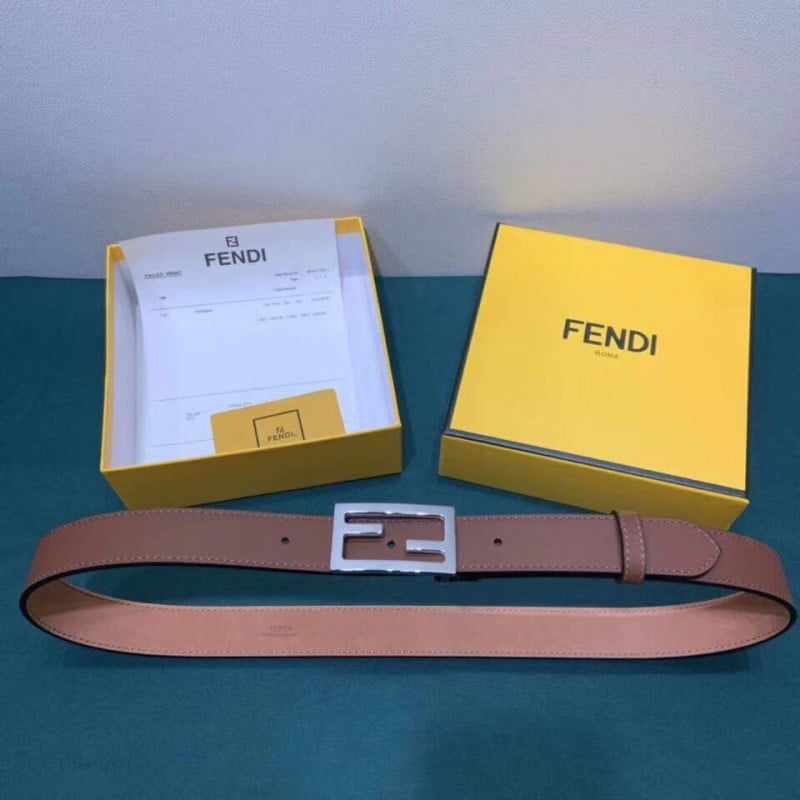 Fendi Baguette 30mm FF Buckle Belt 8C05311 Brown view 7