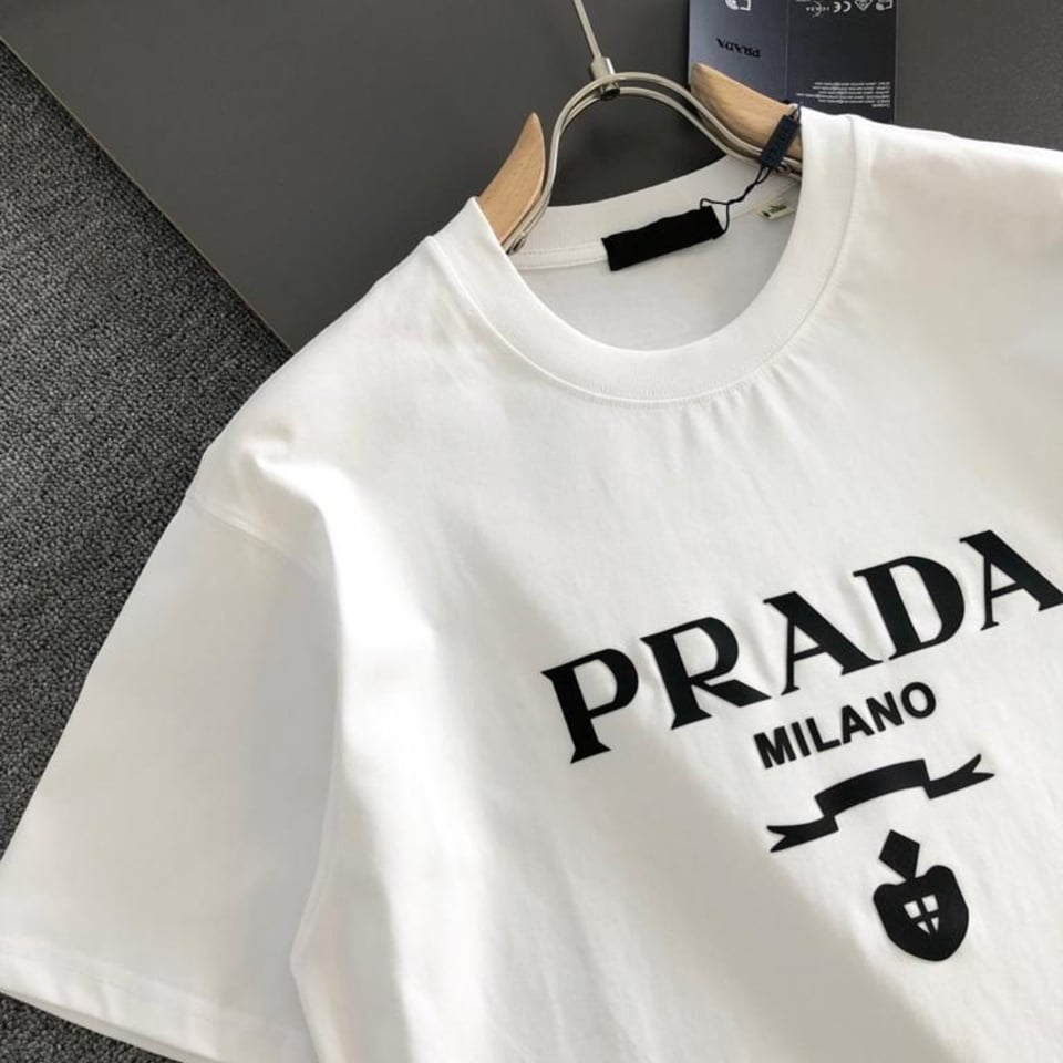 Prada Milano White Black Logo. view 5