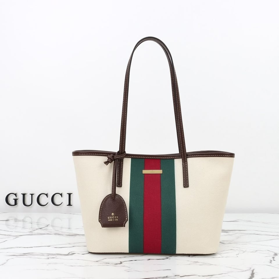 Gucci Tribeca Small Tote Bag 24.9cm/9.8in Natural Canvas A0034E view 3