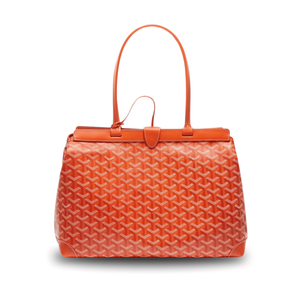 Goyard Bellechasse Biaude Pm Bag 36 Cm Orange Goyardine Canvas And Calfskin Trim view 2