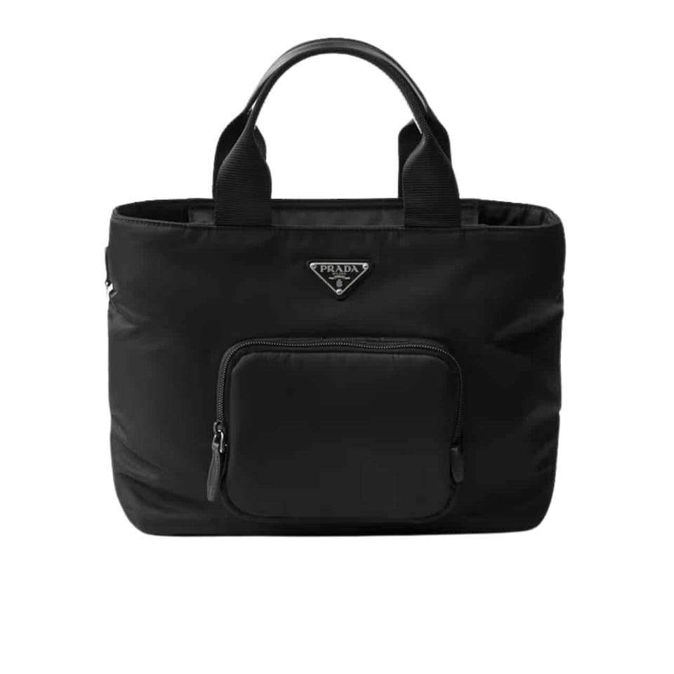 Prada Re Nylon Tote Bag Black 32Cm view 2