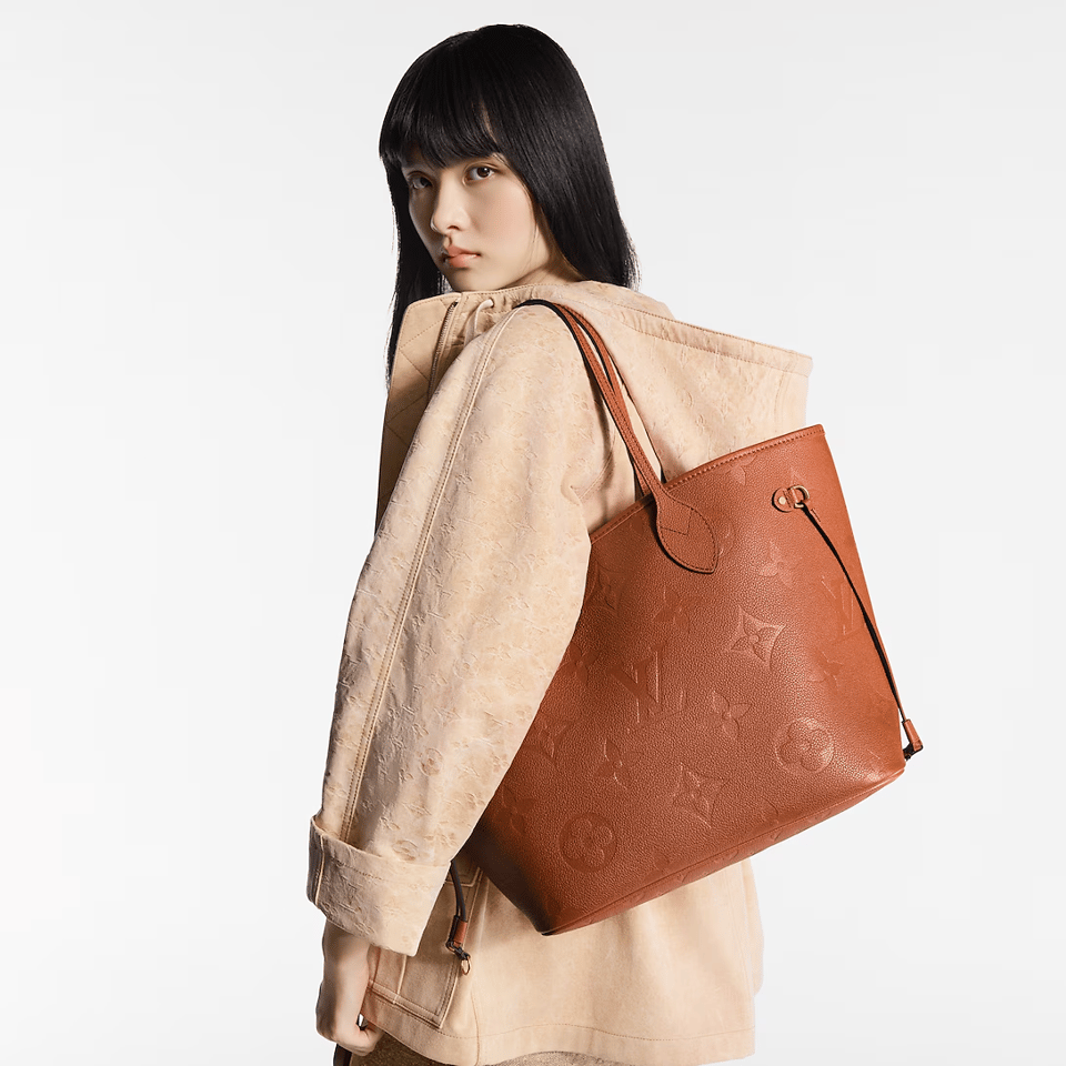 Louis Vuitton Neverfull Mm Tote Bag Cognac Brown 31cm M12605 view 3