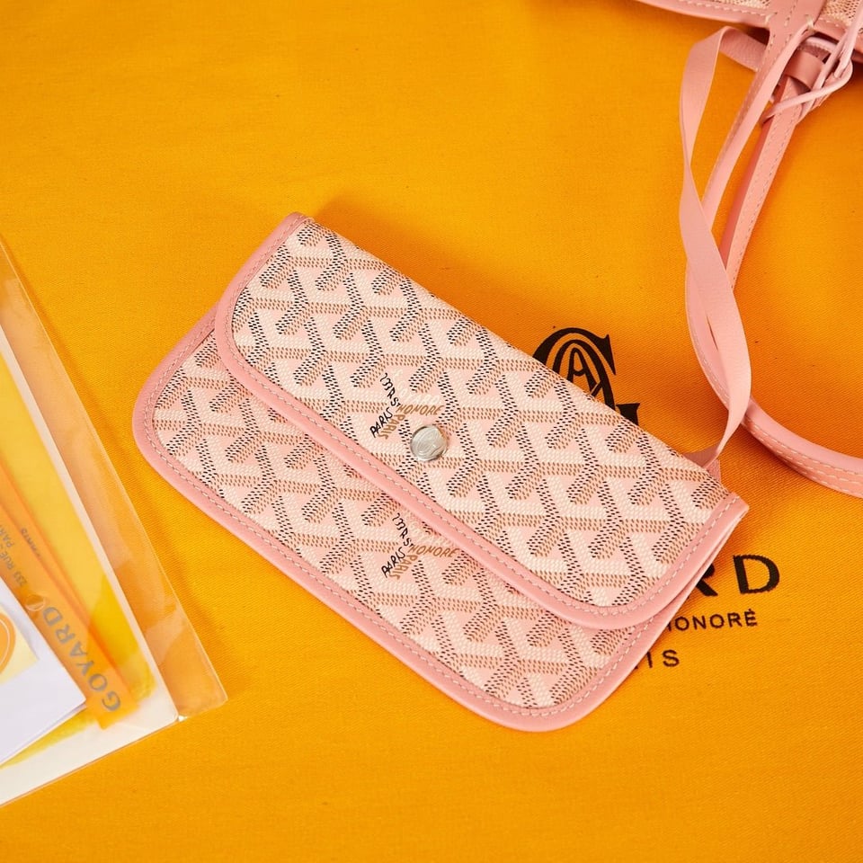 Goyard Saint Louis Pm 34Cm Pink Canvas Chevroches Calfskin view 9