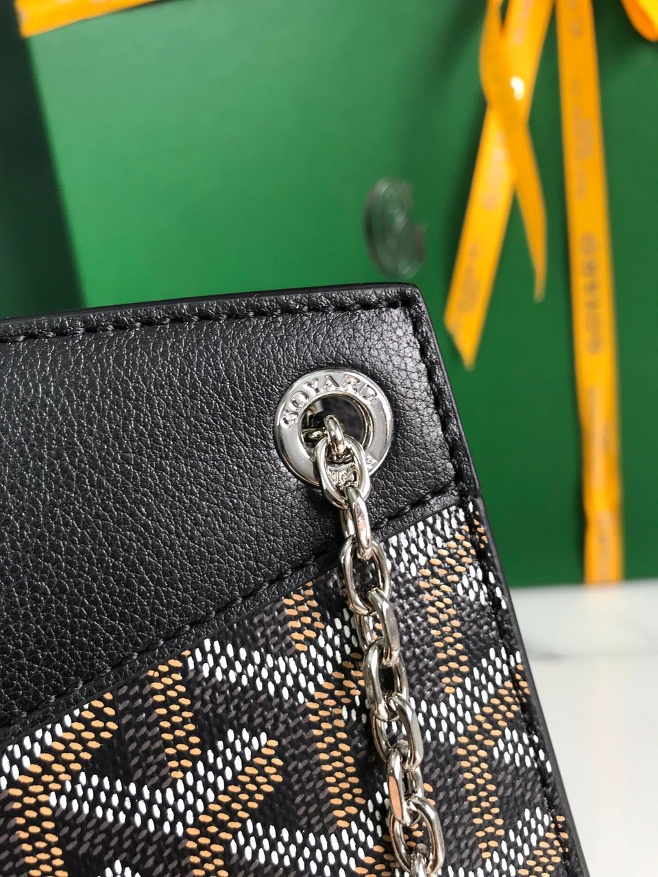 Goyard Rouette Structuré Mini Bag 21 Cm Black Goyardine Canvas And Calfskin view 7