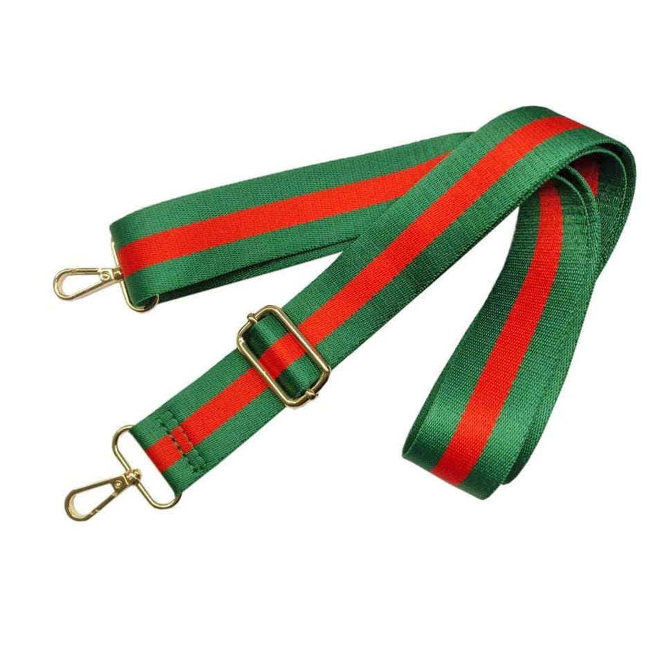 Green?Red Striped Bag Strap