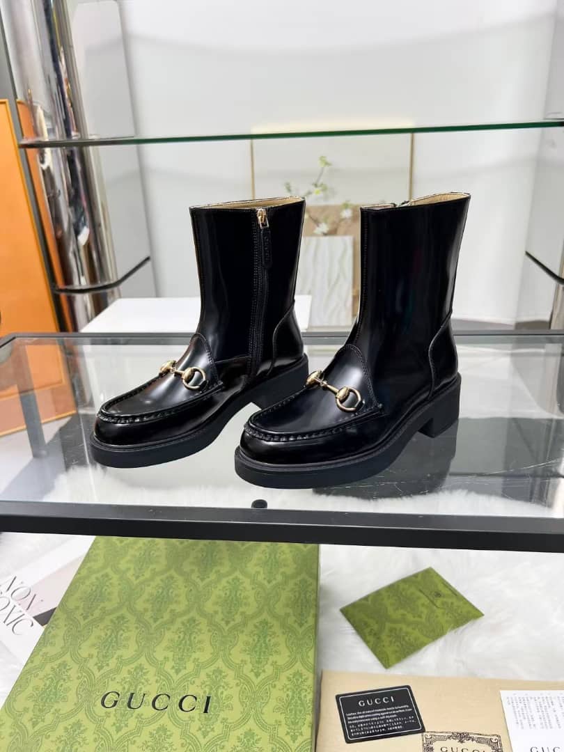 Gucci Women’S Horsebit Boot Black view 5
