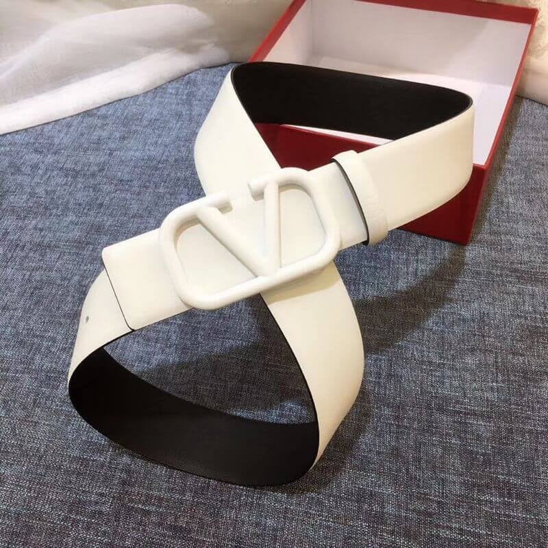 Valentino Reversible Vlogo Belt In Glossy Calfskin 40 mm view 5