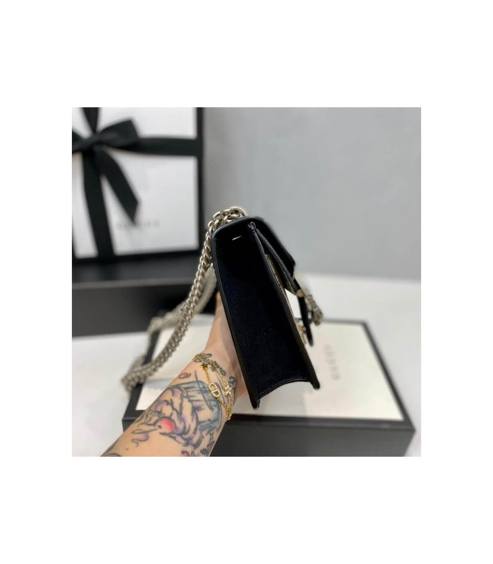 Gucci Dionysus GG Supreme Mini Bag Black 20cm view 9