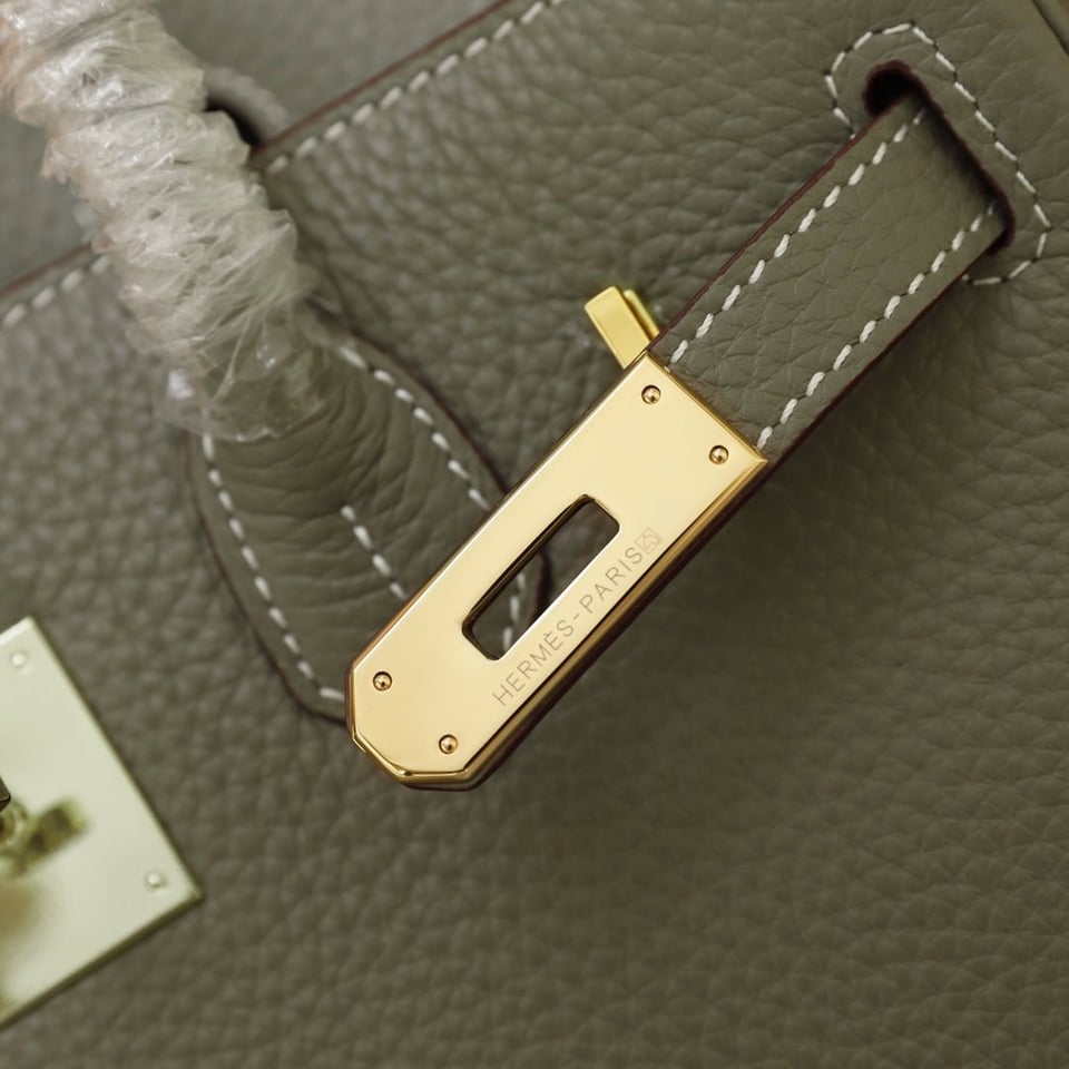 Hermes Birkin Bag 30 Olive Togo Gold Hardware view 4