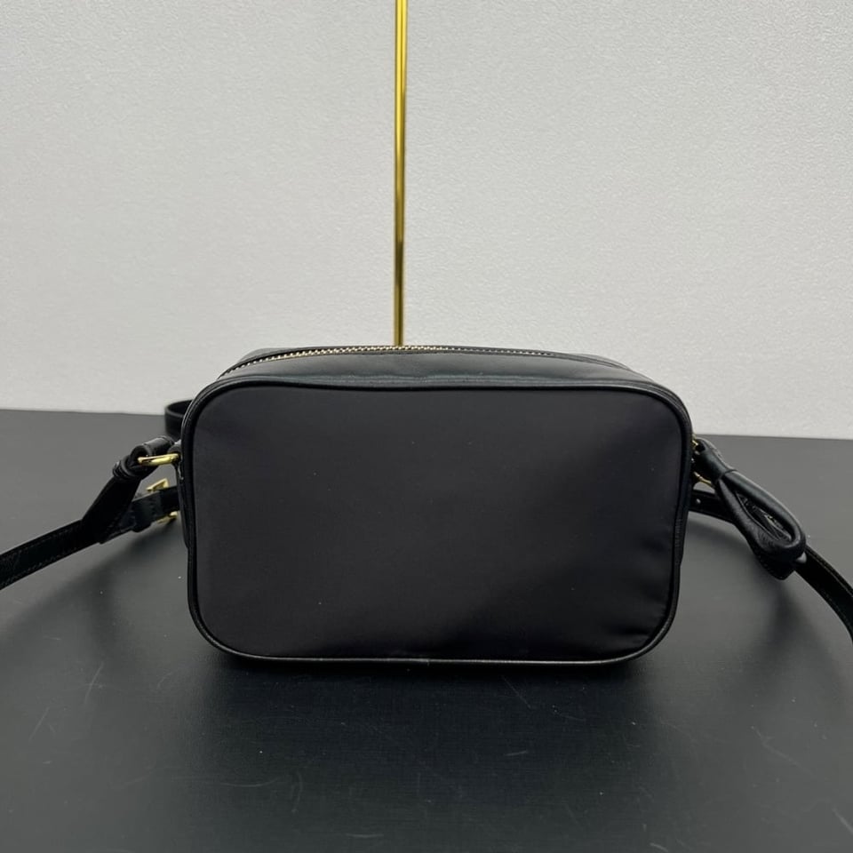 Prada Re Nylon And Nappa Mini Shoulder Bag With Bow Black 18Cm view 6