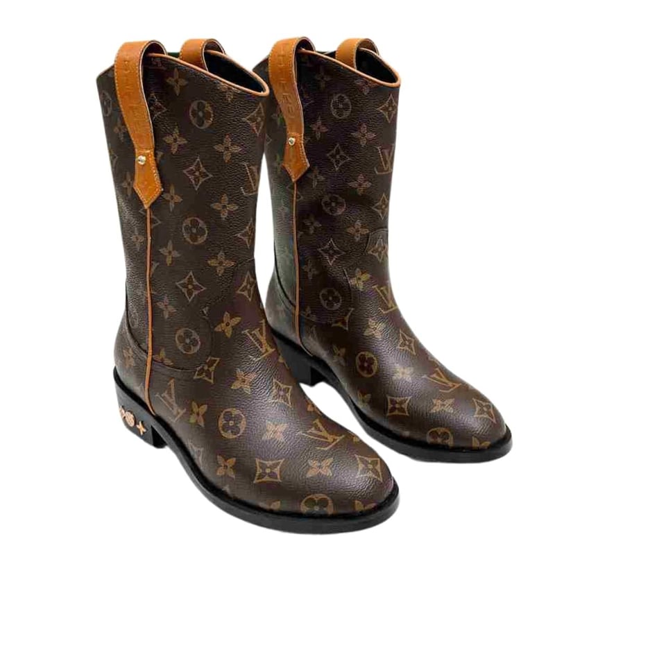 Louis Vuitton Lv Rider Boots Monogram Brown view 2