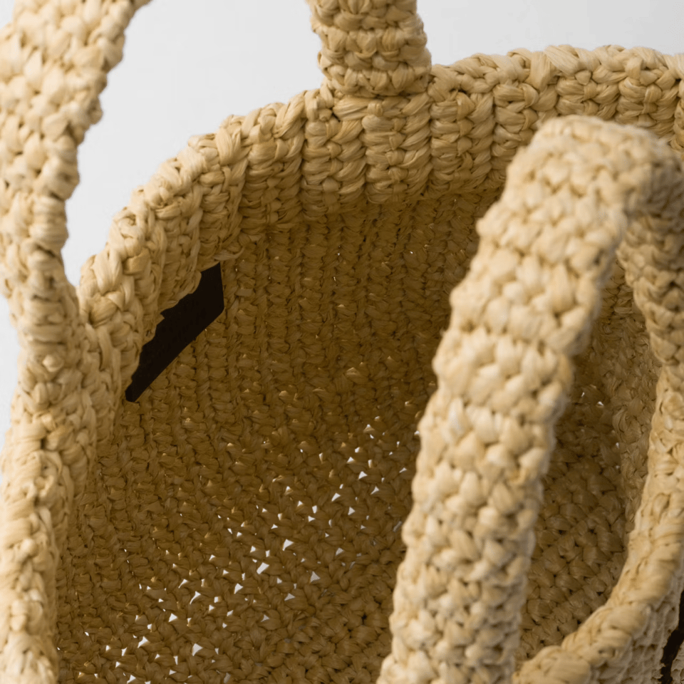 Prada Small Crochet Logo Tote Bag 24cm view 6