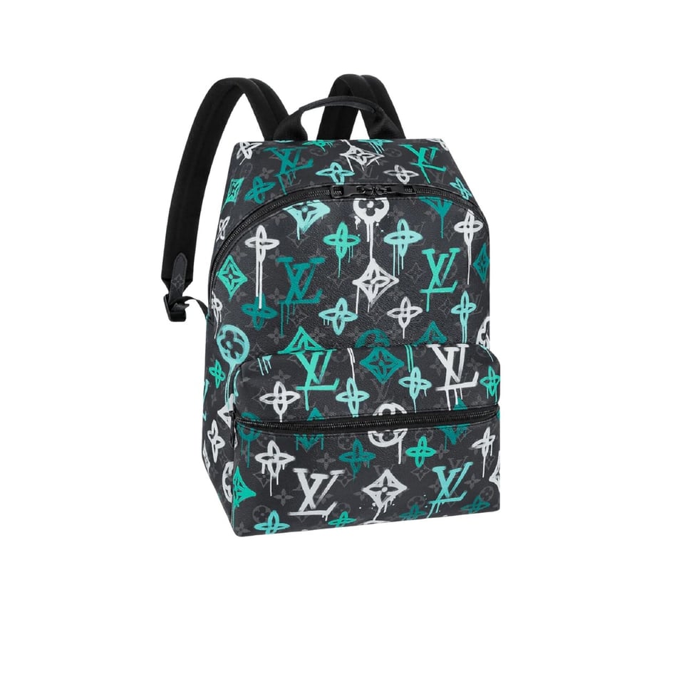 Louis Vuitton Discovery Backpack Graffiti Green 36Cm M21395 view 2