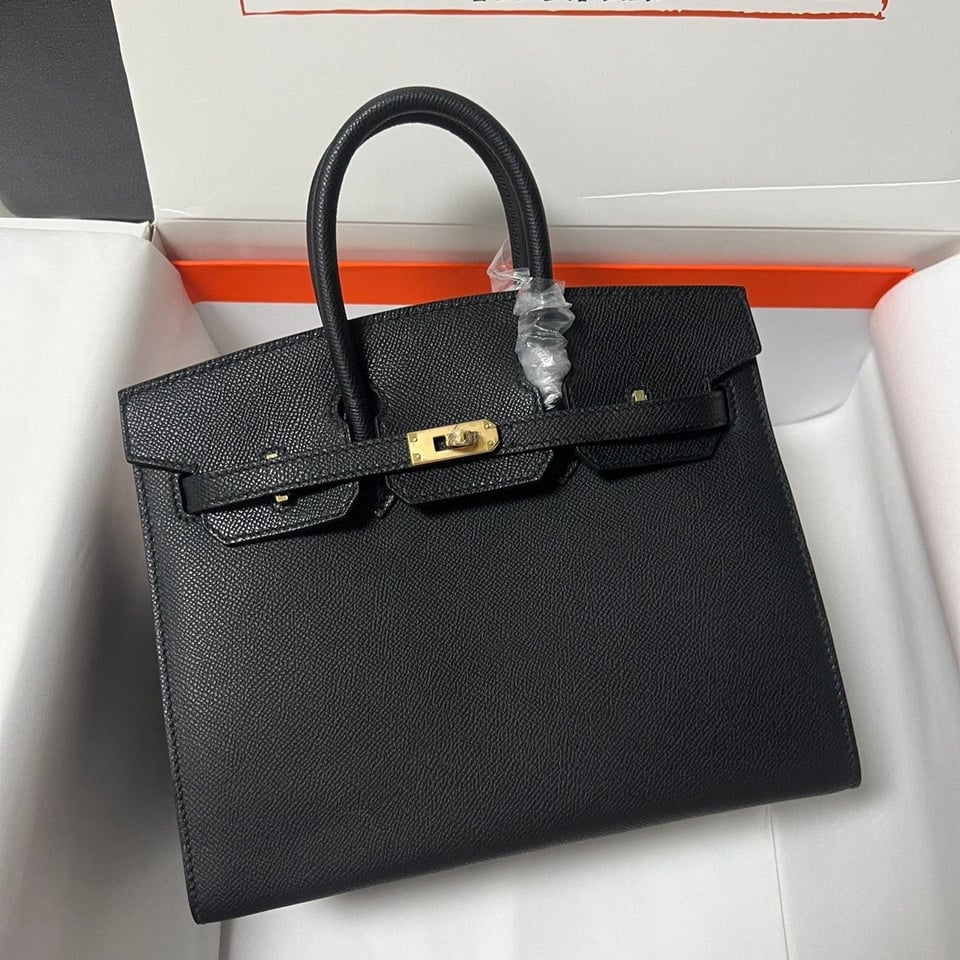 Hermes Birkin Sellier Black Epsom Leather Gold Hardware view 2