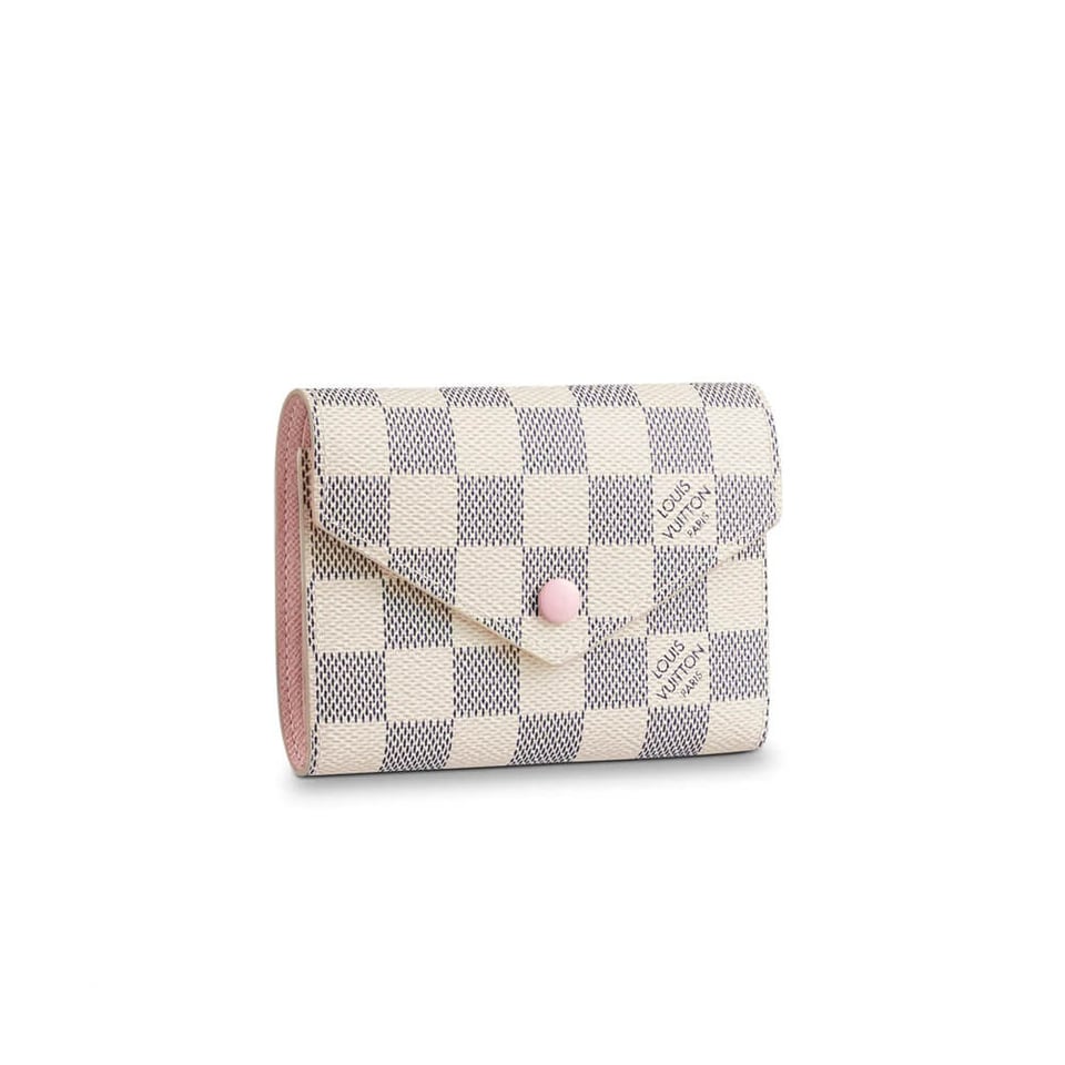 Louis Vuitton Damier Azur Victorine Wallet Pink view 2