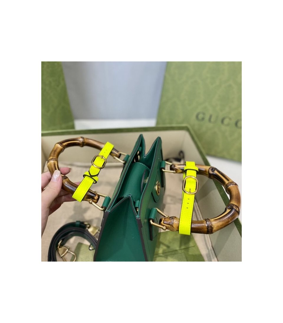 Gucci Diana Mini Tote Bag Green view 17