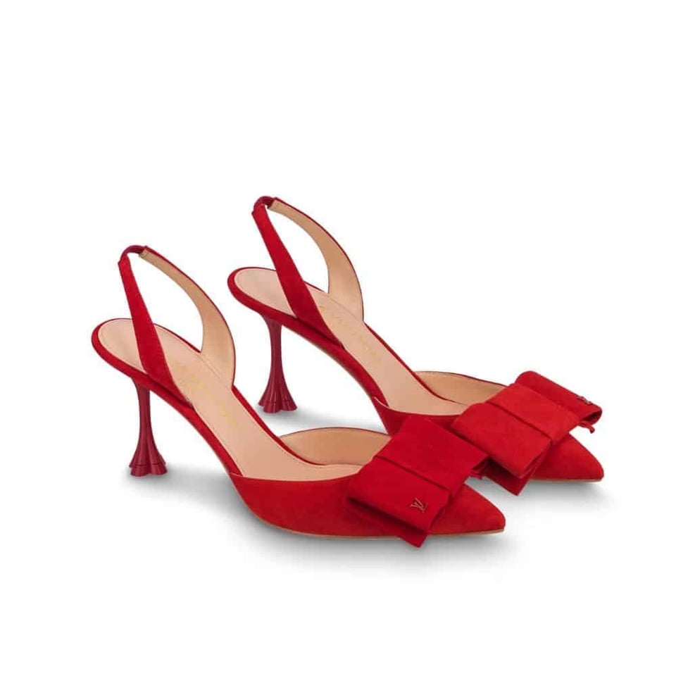Louis Vuitton Blossom Slingback Pump Red 1Ac89N view 2