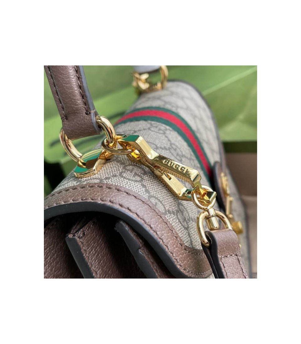Gucci Ophidia Small Top Handle Bag With Web view 10