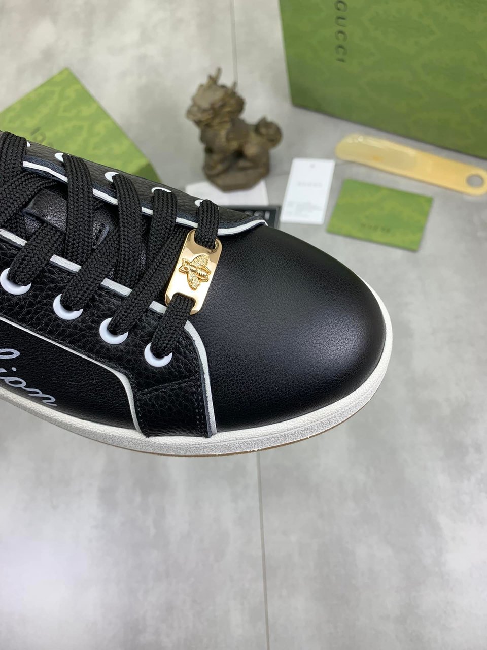 Gucci Classic Fashion Sneaker With Edge Black view 3
