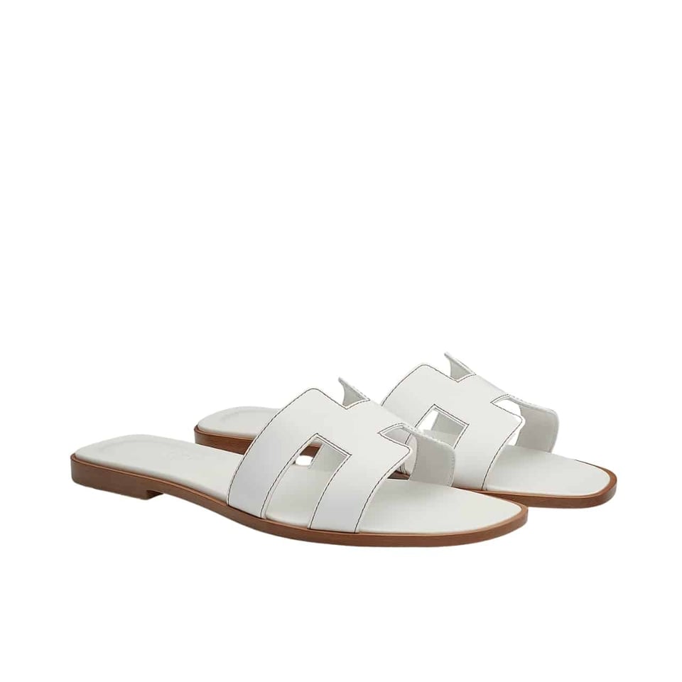 Hermes Oran Sandal Blanc view 2