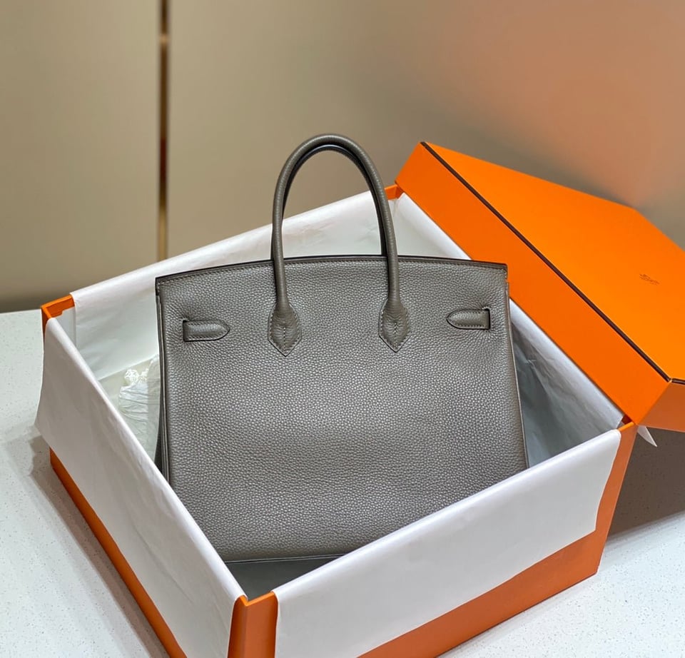 Hermes Birkin 35Cm Dark Grey Togo Leather Gold Hardware view 4