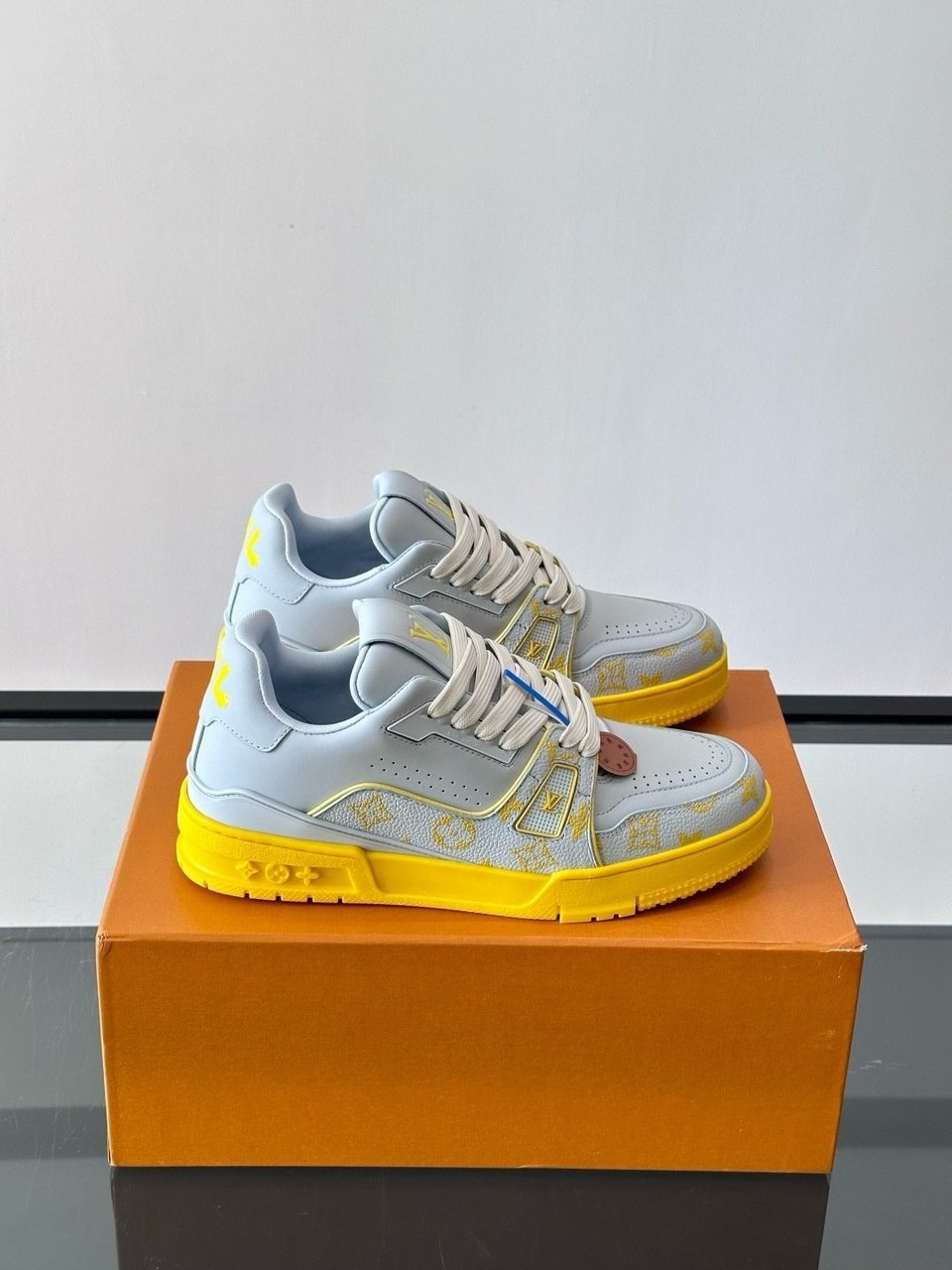 Louis Vuitton LV Trainer Sneaker Yellow for Men 1AHTPN view 14