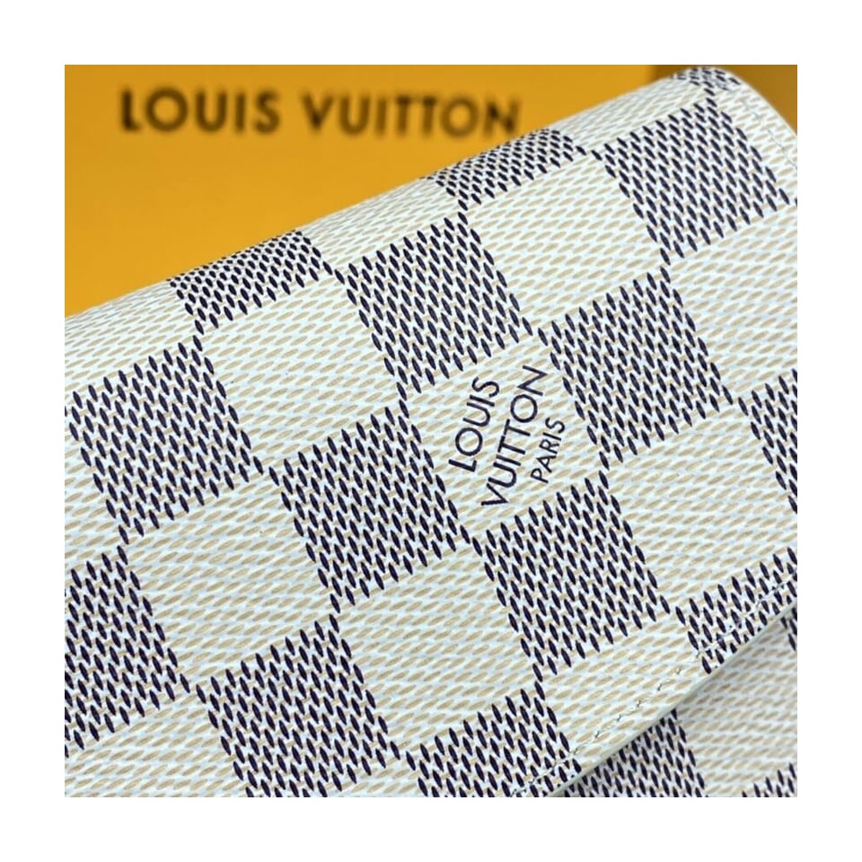 Louis Vuitton Damier Azur Emilie Wallet Pink view 8