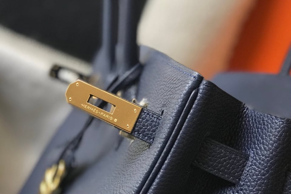 Hermes Birkin 35Cm Navy Togo Leather Gold Hardware view 9